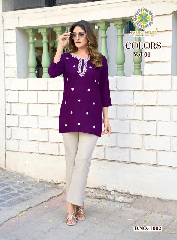Passion tree colors vol-1 short top kurtis wholesale