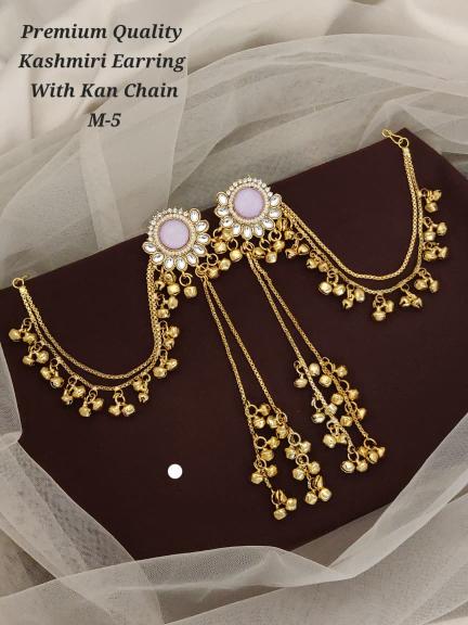 Premium quality kashmiri earring with kan chain m 5 Wholesale jewellery suppliers