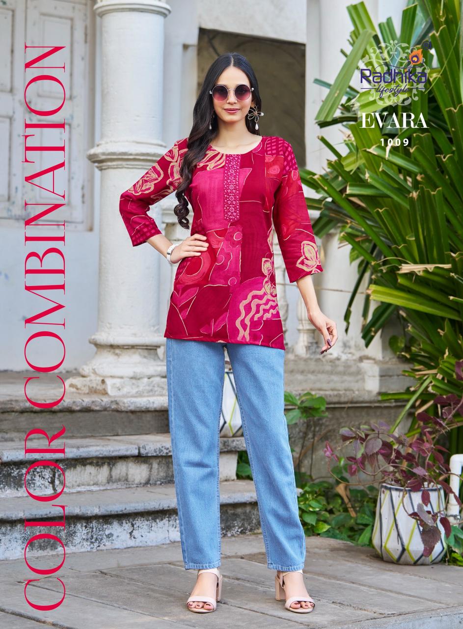 Radhika lifestyle evara vol 1 short top kurtis wholesale online