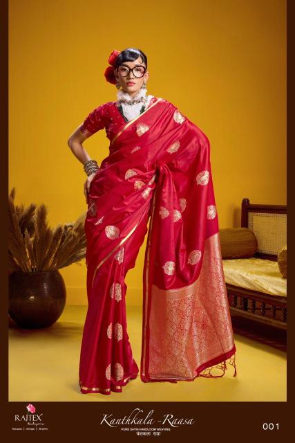 Rajtex kanthkala raasa saree fabric wholesale 