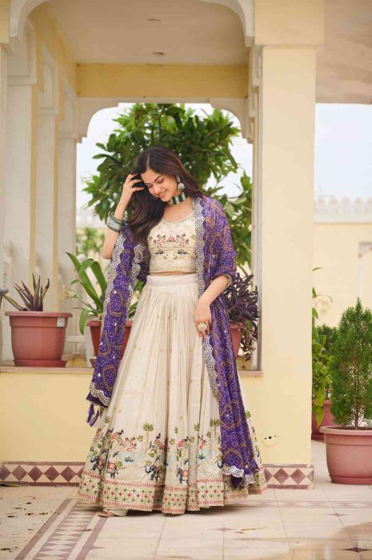  Ram 143 Tissue silk Purple Lehenga choli wholesale suppliers in Pune