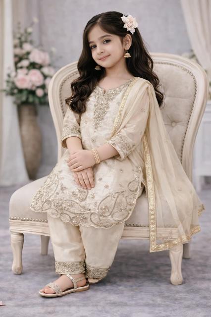 Ramzan Eid Special Silk White Wholesale children clothing