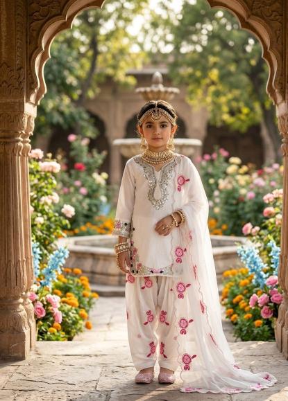 RRK 003 crepe White Wholesale children clothes Pune