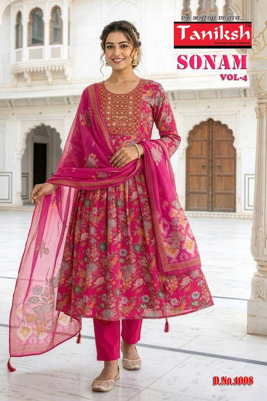 Taniksh sonam vol 4 anarkali style kurti wholesale 