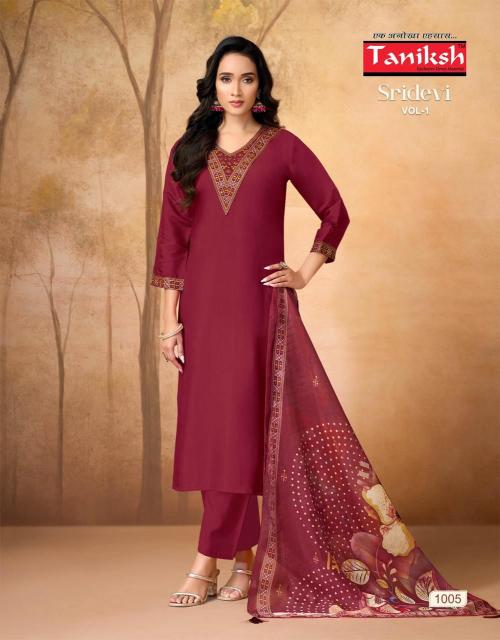 Taniksh sridevi vol 1 straight 3pcs kurtis wholesale 