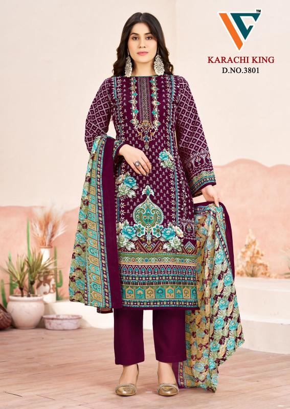 Vandana karachi king vol-38 cotton dress material designs in pune city wholesale shop 