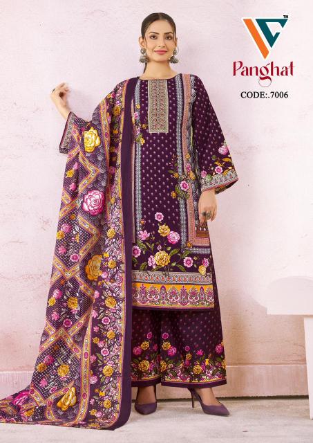 Vandana panghat vol-7 cotton dress material wholesale price in 
