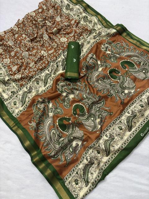 Vastrangan ajrakh style block print saree wholesale suppliers in india 