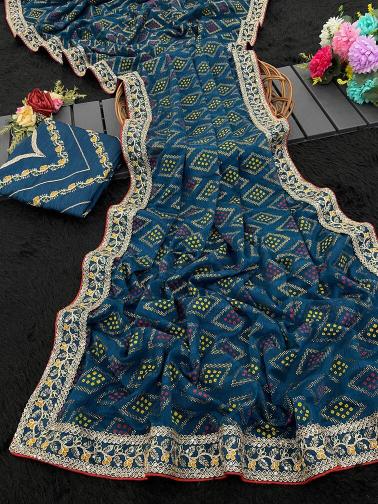 Vastrangan desiner bandhani wholesale saree 