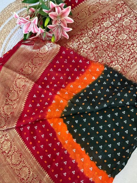 Vastrangan kanjivaram bandhani saree wholesale ladies clothing 