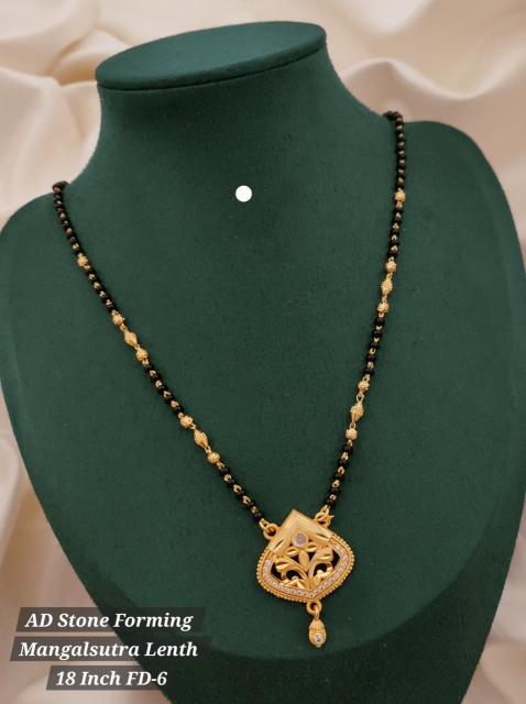 AD Stone forming mangalsutra lenth 18 inch FD 6 Artificial jewellery manufacturers in Kolkata