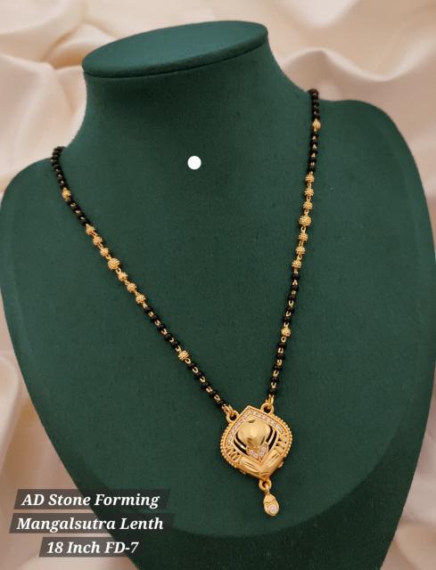 AD Stone forming mangalsutra lenth 18 inch FD 7 Imitation jewellery suppliers in Kolkata