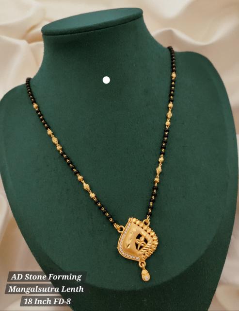 AD Stone forming mangalsutra lenth 18 inch FD 8 Costume jewelry wholesale in Kolkata