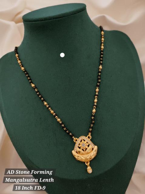 AD Stone forming mangalsutra lenth 18 inch FD 9 Fashion jewellery wholesalers in Kolkata