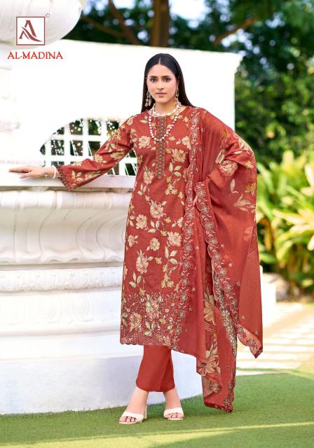 Alok suit al madina noor wholesale indian dress material 