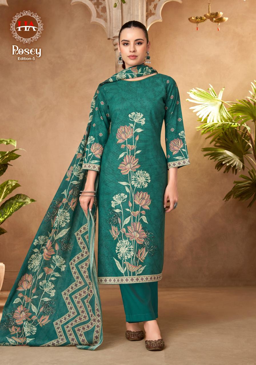 Alok suit rosey-5 wholesale cotton work dress material 