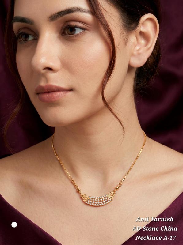 Anti tarnisha ad stone china necklace A 17 Fashion jewelry manufacturers in Gujarat