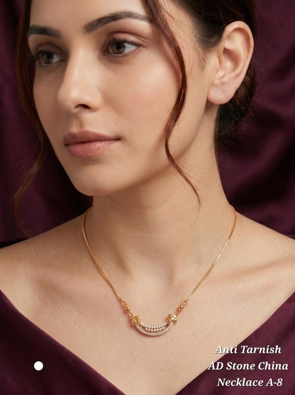 Anti tarnisha ad stone china necklace A 8 Cheap jewelry exporters in Gujarat