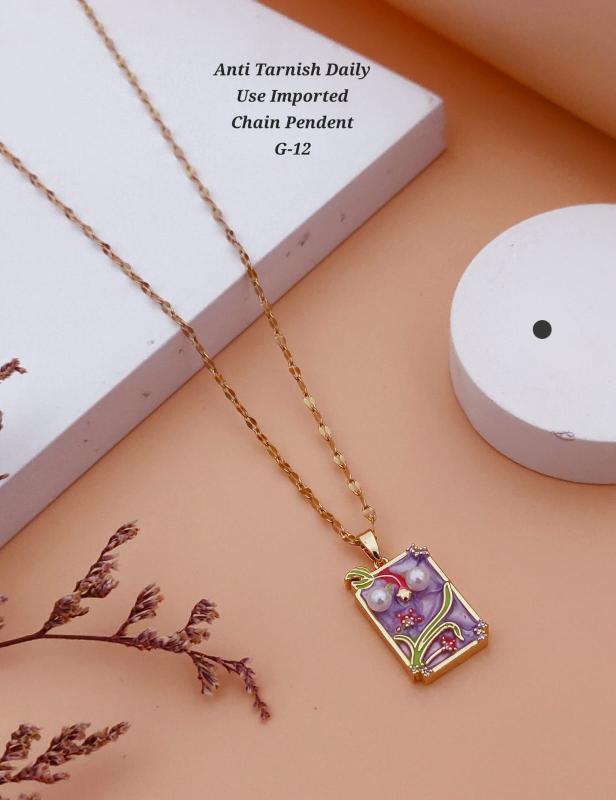 Anti tarnisha daily use imported chain pendent G 12 Bulk artificial jewelry purchase in Ahmedabad