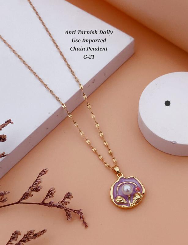 Anti tarnisha daily use imported chain pendent G 21 Artificial jewelry wholesale market in Ahmedabad