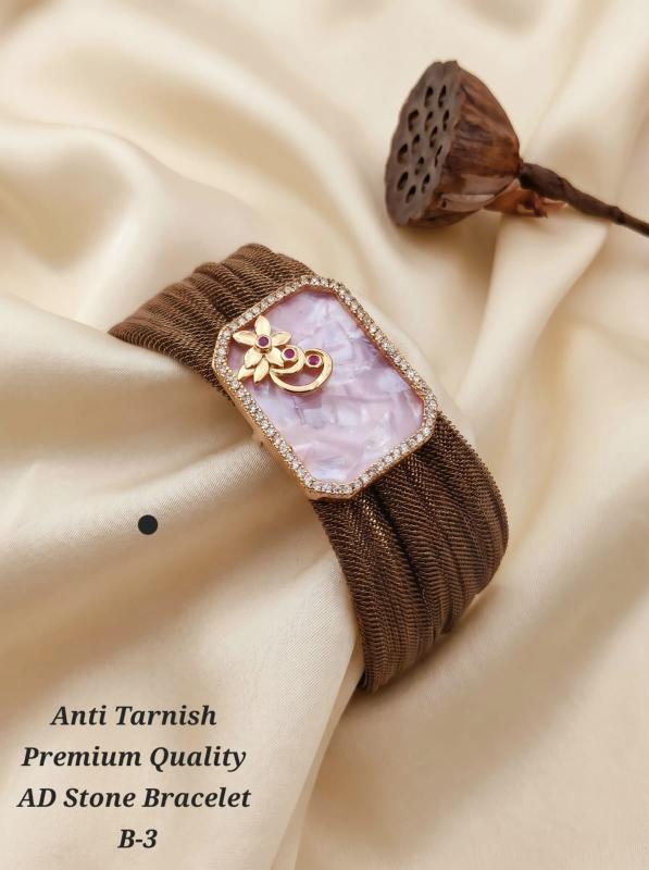 Anti tranish premium quality ad stone bracelet B 3 Bulk artificial jewellery suppliers