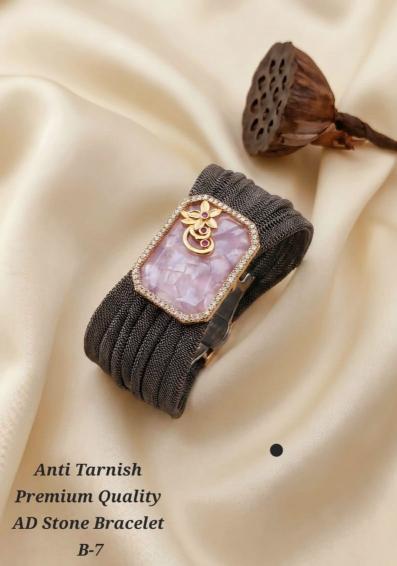 Anti tranish premium quality ad stone bracelet B 7 Artificial jewellery wholesale market