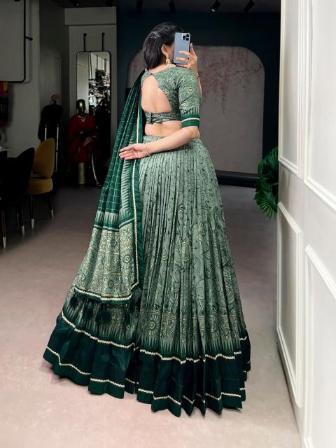Artriddhs Dola silk D NO DEGITAL 25 Green Affordable lehengha choli bulk deals
