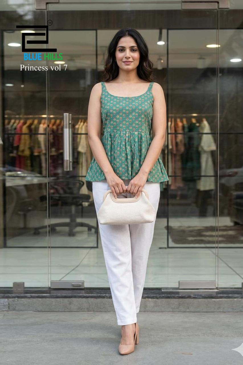 Blue hills princess vol 7 short top wholesale kurti factory surat 