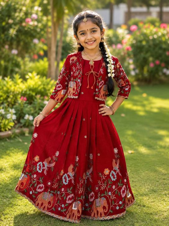 Chandramamma Vichitra Silk Wholesale kids fashion in India