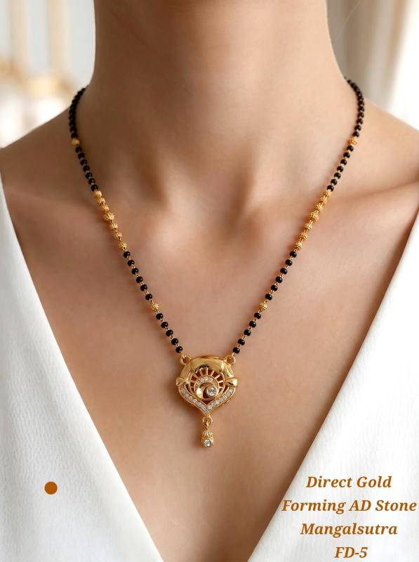 Direct gold forming ad stone mangalsutra FD 5 Wholesale jewelry suppliers in India