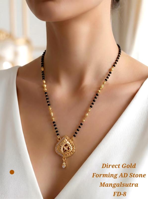 Direct gold forming ad stone mangalsutra FD 8 Imitation jewellery wholesale