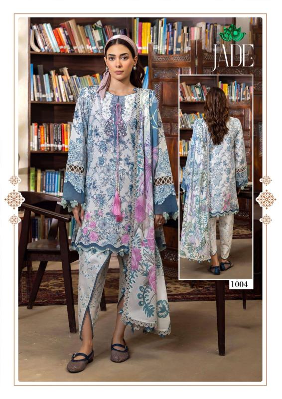 Farida fab jade bin saeed vol-1 pure cotton salwar suit wholesale