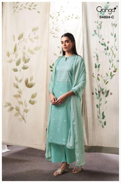 Ganga drisanae 4804 handloom designs in cotton dress materials wholesale 