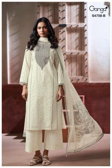 Ganga dynza 4758 rajasthani dress material wholesale online shopping 