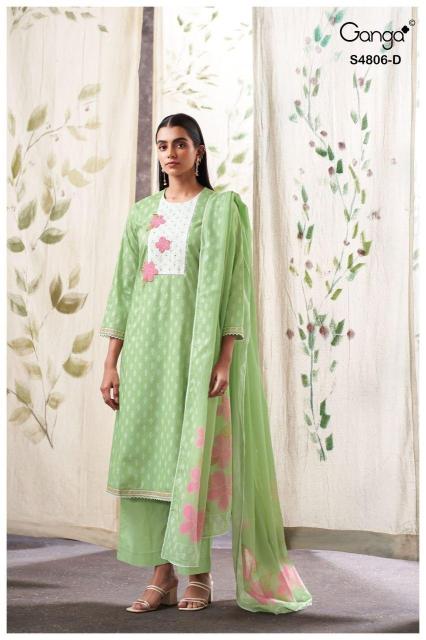 Ganga ekaaya 4806 mirror work dress materials wholesale 