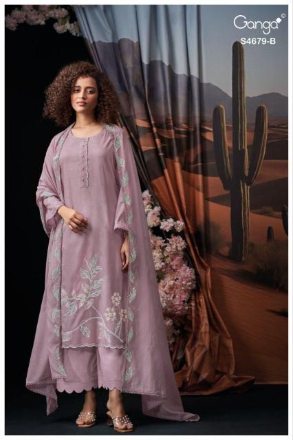 Ganga givra 4679 catalog dress materials collection-wholesale retail 
