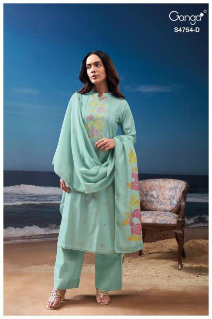 Ganga gresmita 4754 manufacturer and wholesaler of dress material from ludhiana 