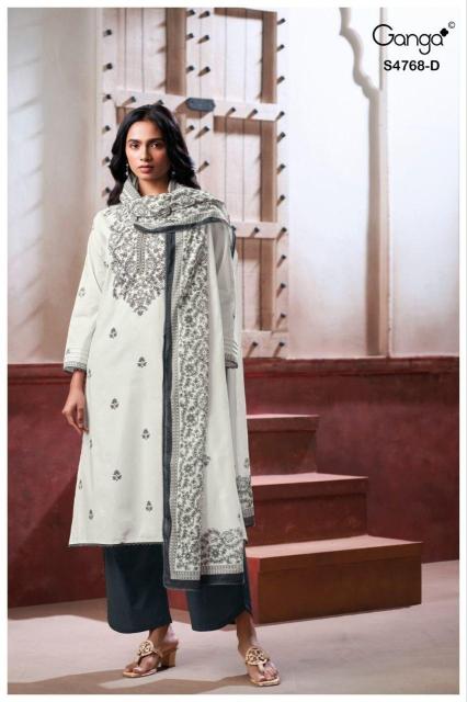 Ganga grishma 4768 creations dress materials wholesale 