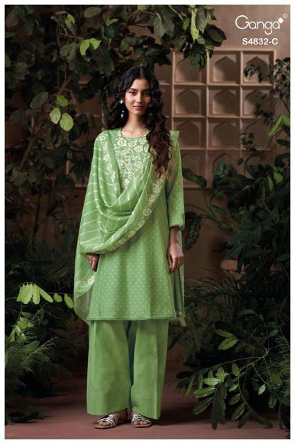 Ganga havya 4832 catalog dress material wholesale with price 