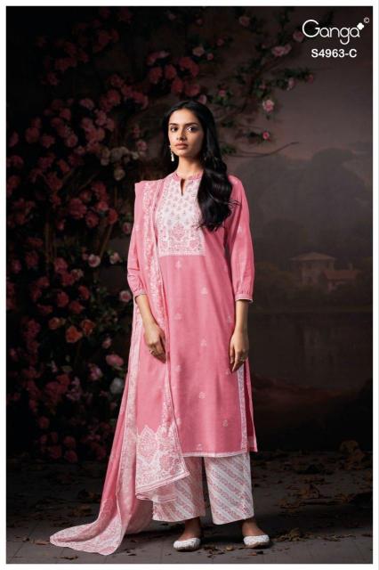 Ganga ivania 4963 manufacturer and wholesaler of sambalpuri dress material 