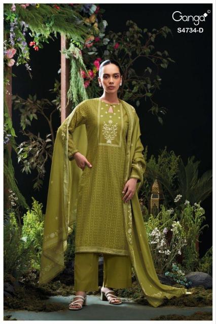 Ganga jivanshi 4734 cotton dress materials wholesale