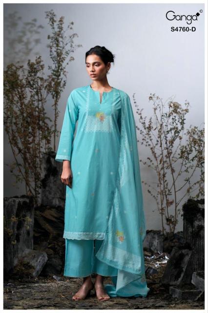 Ganga kayel 4760 gujrat cotton dress material wholesale 
