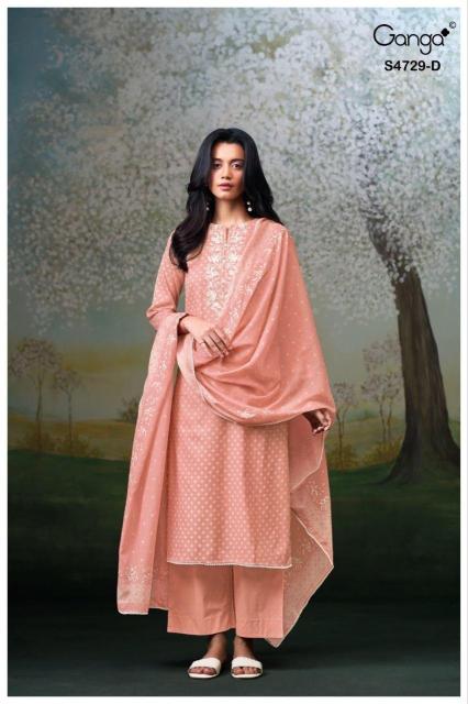 Ganga kynza 4729 ladies dress material wholesalers pune 