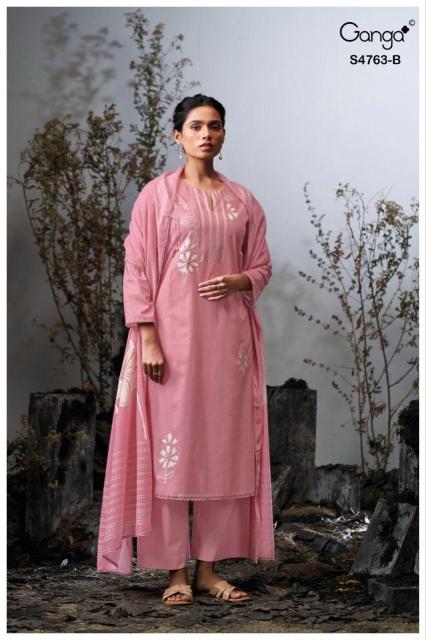 Ganga liyanshi 4763 catalog dress materials online wholesale with cod online 