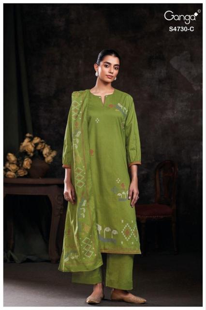 Ganga nayvya 4730 dress material catalogue at wholesale price 