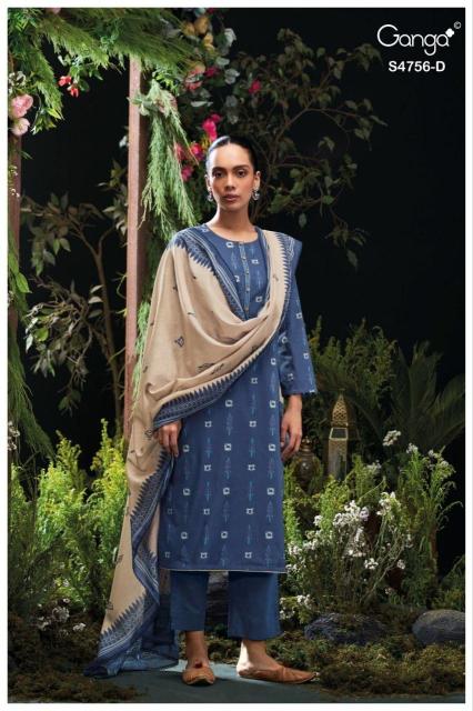 Ganga nityasha 4756 cotton dress material wholesale 