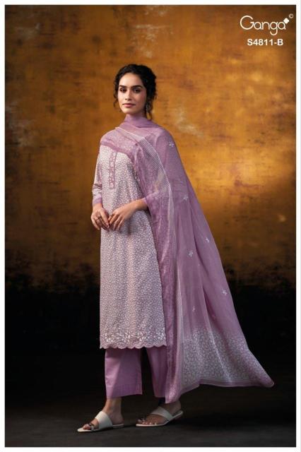 Ganga ramya 4811 catalog dress material wholesaler 