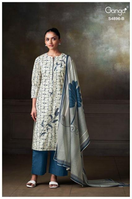 Ganga rivena 4896 catalgue dress material wholesale 