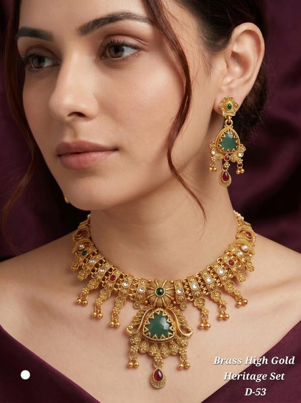 Harss high gold heritage set D 53 Wholesale imitation jewellery market in Delhi