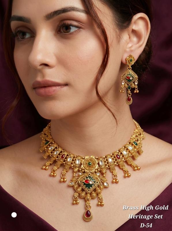 Harss high gold heritage set D 54 Delhi artificial jewellery market